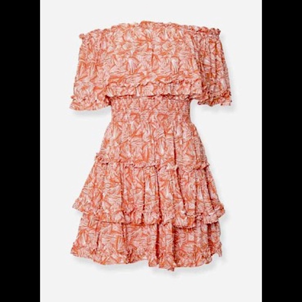 Forever 21 Orange Off The Shoulder Dress